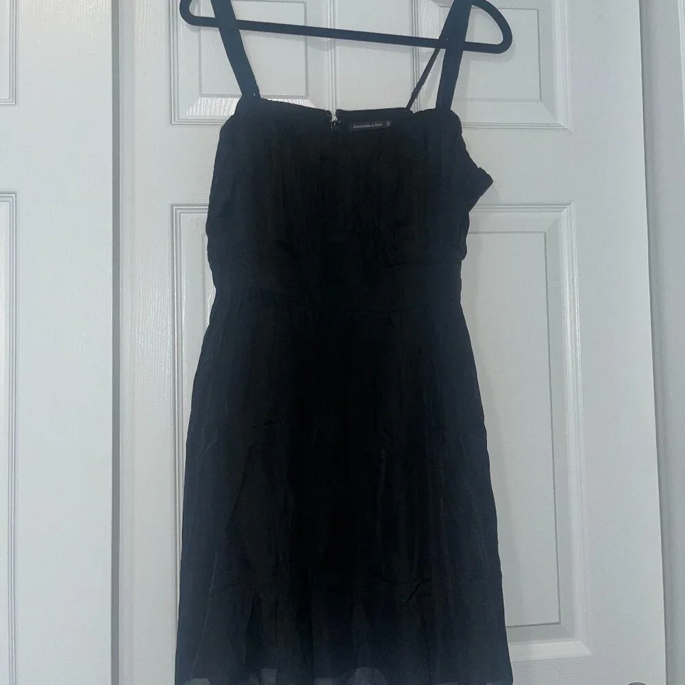 Abrecrombie Ruched Chiffon Mini Dress - Picture 2 of 5